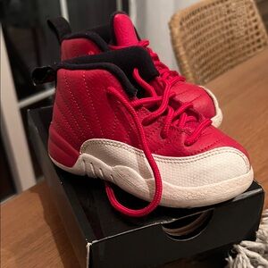 Jordan Kids Red and White Sneakers